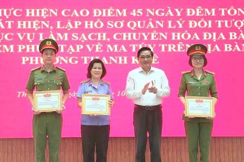 23 tập thể, cá nhân phường Thanh Khê được khen thưởng trong đợt cao điểm 45 ngày đêm 'làm sạch' ma túy