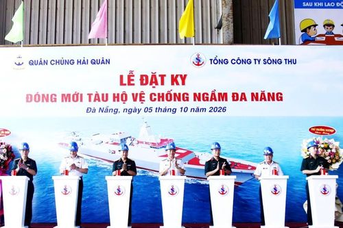 Thi công đóng mới tàu hộ vệ chống ngầm đa năng đảm bảo tiến độ