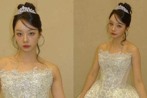 Hyeri hé lộ hình ảnh mặc váy cưới