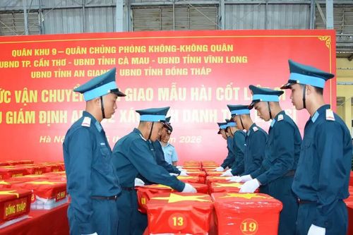Bộ Quốc phòng tiếp nhận 15.072 mẫu hài cốt liệt sĩ từ Quân khu 9