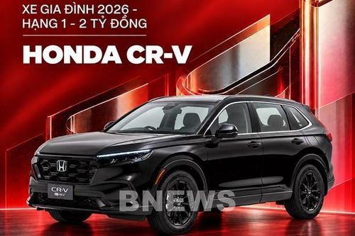 Honda CR-V nhận giải 'Xe gia đình – Hạng 1-2 tỷ đồng' tại Better Choice Awards 2026