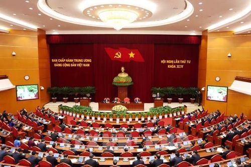 Thông cáo báo chí về ngày làm việc thứ nhất Hội nghị lần thứ tư Ban Chấp hành Trung ương Đảng khoá XIV