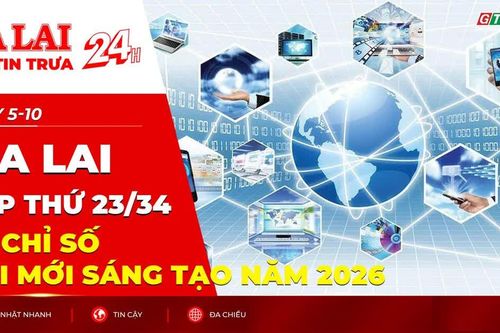 Điểm tin trưa: Gia Lai xếp thứ 23/34 về chỉ số đổi mới sáng tạo năm 2026