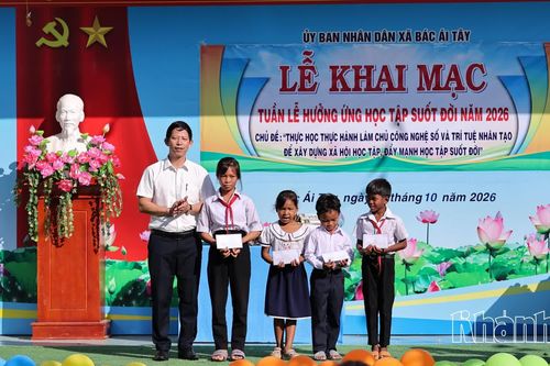 Xã Bác Ái Tây khai mạc Tuần lễ hưởng ứng học tập suốt đời