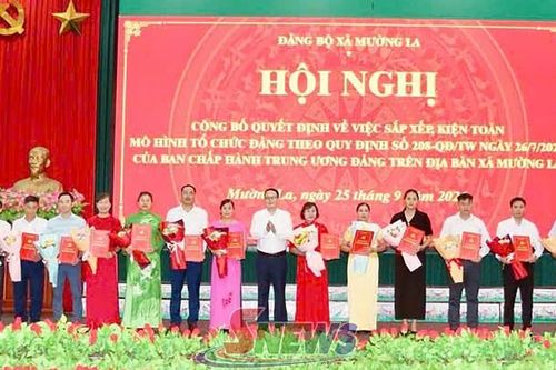 Mường La sắp xếp, kiện toàn mô hình tổ chức Đảng