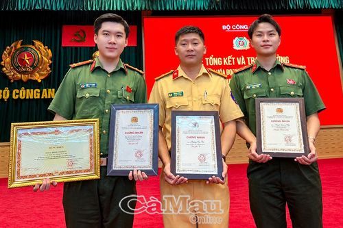 Công an Cà Mau đạt 4 giải tại 2 cuộc thi cấp Bộ Công an