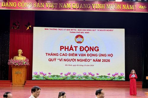 Bắc Ninh phát động Tháng cao điểm vận động ủng hộ Quỹ 'Vì người nghèo' năm 2026
