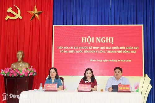 Tổ đại biểu Quốc hội đơn vị số 6, thành phố Đồng Nai tiếp xúc cử tri phường Phước Bình, Phước Long