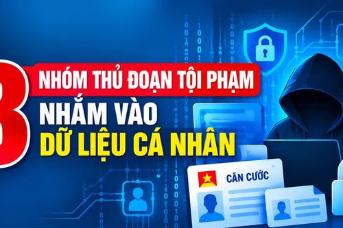 Infographic 3 nhóm thủ đoạn tội phạm nhắm vào dữ liệu cá nhân