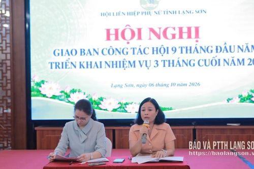 Hội LHPN tỉnh sơ kết 9 tháng, triển khai nhiệm vụ cuối năm 2026