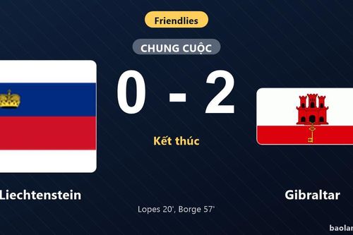 Thống kê trận đấu Liechtenstein 0-2 Gibraltar: D. Borge tỏa sáng, Gibraltar giành trọn 3 điểm