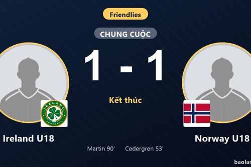 Ghi bàn phút 90, Ireland U18 giật lại trận hòa trước Norway U18