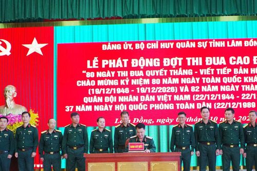 Bộ CHQS tỉnh phát động đợt thi đua cao điểm