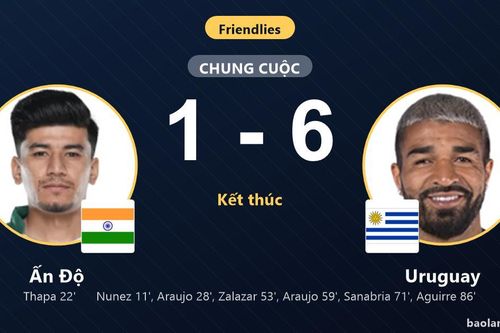 Thắng đậm Ấn Độ, Uruguay thị uy sức mạnh trên đất khách