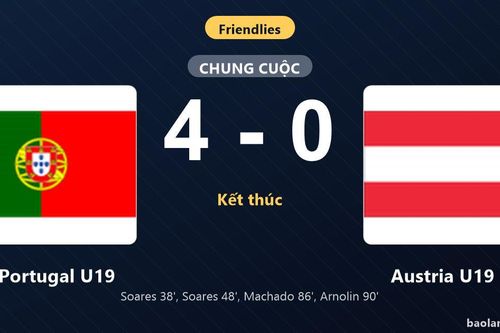 Thống kê trận đấu Portugal U19 4-0 Austria U19: Portugal U19 thắng đậm thuyết phục