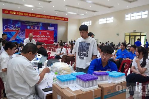 Tiếp nhận 370 đơn vị máu tại Ngày hội hiến máu tình nguyện