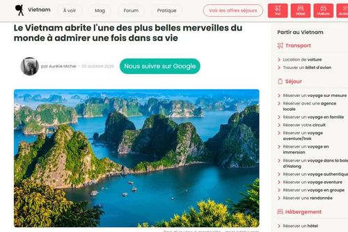 Routard ca ngợi vịnh Hạ Long là một trong những kỳ quan đẹp nhất thế giới