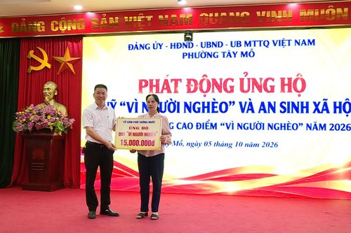 Phường Tây Mỗ phát động Tháng cao điểm 'Vì người nghèo'
