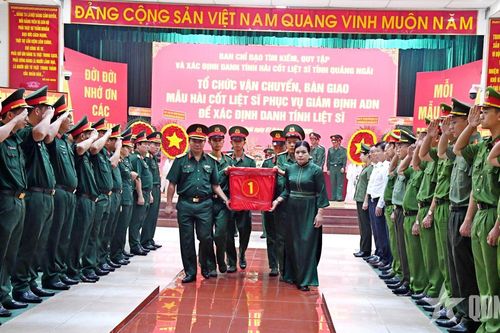Quảng Ngãi: Vận chuyển, bàn giao 2.219 mẫu hài cốt liệt sĩ phục vụ giám định ADN