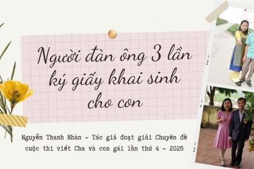 Người đàn ông 3 lần ký giấy khai sinh cho con