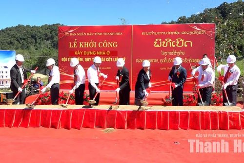 Khởi công xây dựng nhà ở cho Đội Quy tập hài cốt liệt sĩ tại Lào