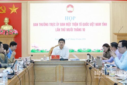 Họp Ban Thường trực Ủy ban MTTQ Việt Nam tỉnh tháng 10 năm 2026