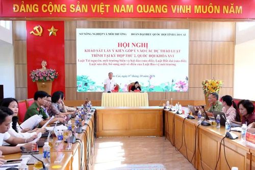 Lào Cai lấy ý kiến góp ý đối với 3 dự thảo luật trình Kỳ họp thứ 2, Quốc hội khóa XVI