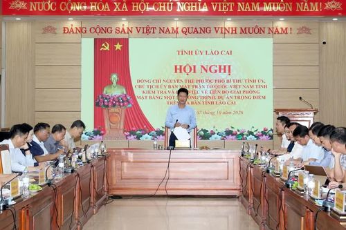 Phó Bí thư Tỉnh ủy Nguyễn Thế Phước làm việc với 7 xã, phường về công tác giải phóng mặt bằng