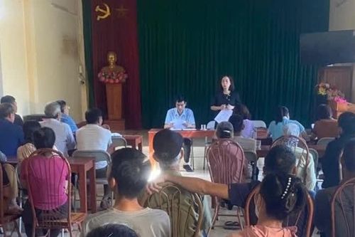 Xã Quy Mông thông tin công tác thu hồi đất thực hiện Dự án thủy lợi Ngòi Thủ