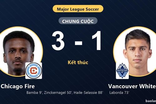 Hạ đội đầu bảng Vancouver Whitecaps 3-1, Chicago Fire bùng nổ tại Soldier Field
