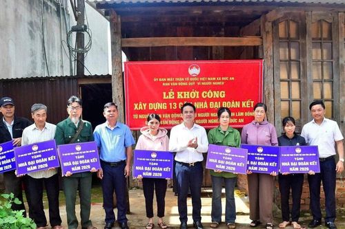 Đức An khởi công xây dựng 13 căn nhà Đại đoàn kết cho hộ nghèo