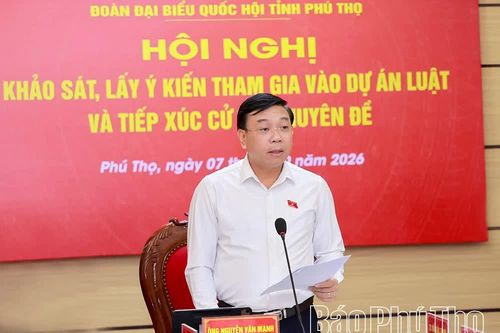 Đoàn Đại biểu Quốc hội tỉnh Phú Thọ khảo sát, lấy ý kiến tham gia các dự án luật