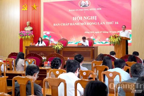 Đảng ủy phường Đồng Hới: Lấy sản phẩm, kết quả cụ thể, làm thước đo hoàn thành nhiệm vụ