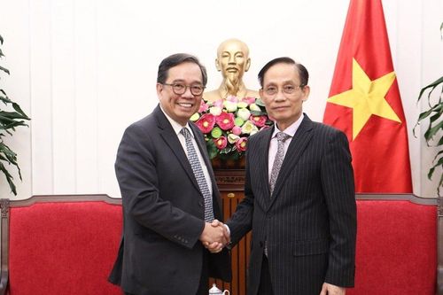 Ủy viên Bộ Chính trị, Bộ trưởng Ngoại giao Lê Hoài Trung tiếp Thứ trưởng Ngoại giao Philippines