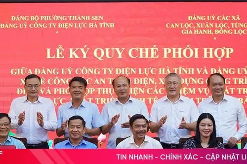 Công ty Điện lực Hà Tĩnh ký quy chế phối hợp với 5 xã