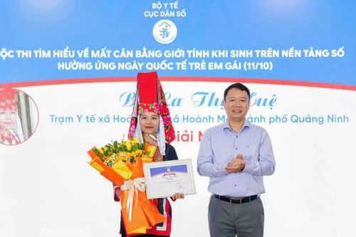 Bộ Y tế trao giải Cuộc thi Tìm hiểu về mất cân bằng giới tính khi sinh