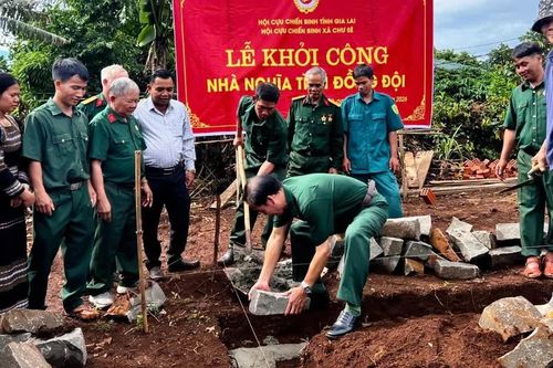 Hội Cựu chiến binh xã Chư Sê khởi công xây dựng "Nhà nghĩa tình đồng đội"