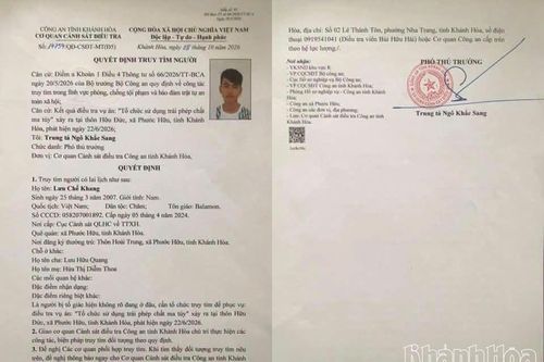 Công an tỉnh Khánh Hòa truy tìm đối tượng liên quan vụ sử dụng trái phép chất ma túy