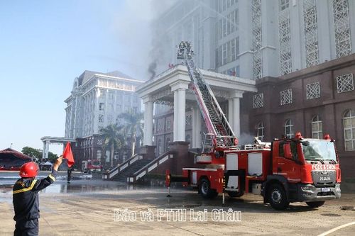 Tổng duyệt diễn tập phương án chữa cháy và cứu nạn, cứu hộ tỉnh Lai Châu năm 2026