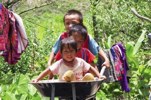 Pà Cò gian nan đưa trẻ tới trường