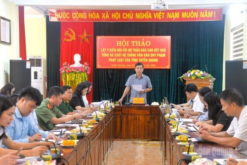 Hội thảo lấy ý kiến đối với dự thảo Báo cáo kết quả tổng rà soát hệ thống văn bản quy phạm pháp luật