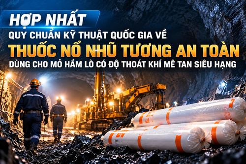 Hợp nhất Quy chuẩn kỹ thuật quốc gia về thuốc nổ nhũ tương an toàn dùng cho mỏ hầm lò có độ thoát khí mê tan siêu hạng