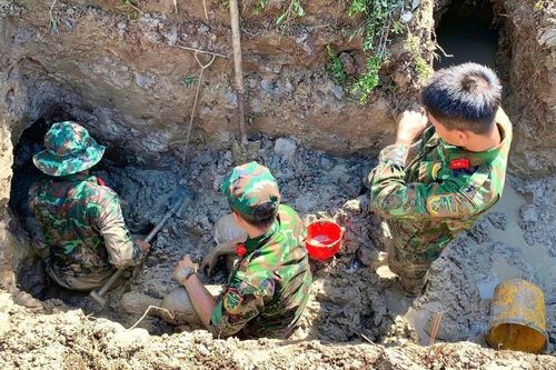 Cà Mau: Tìm thấy một hài cốt liệt sĩ tại Nghĩa trang tạm Cầu Chữ Y