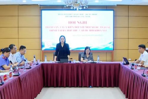 Đoàn ĐBQH thành phố Quảng Ninh tham vấn 5 dự án luật trình Kỳ họp thứ Hai, Quốc hội khóa XVI