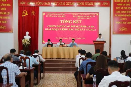 Tổng kết chiến dịch cao điểm giải phóng mặt bằng 21 ha, giai đoạn 1 khu Bắc mỏ sắt Nà Rụa