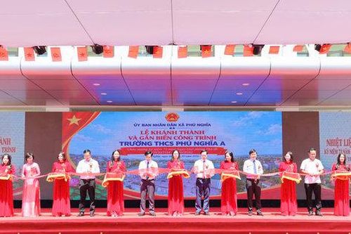 Phú Nghĩa khánh thành công trình trường học chào mừng Ngày Giải phóng Thủ đô
