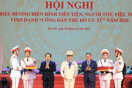 Giám đốc CATP Hà Nội Nguyễn Thanh Tùng cùng 8 cá nhân được vinh danh Công dân Thủ đô ưu tú 2026