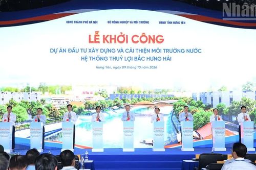 [Ảnh] Tổng Bí thư, Chủ tịch nước Tô Lâm dự lễ khởi công Dự án đầu tư xây dựng và cải thiện môi trường nước hệ thống thủy lợi Bắc Hưng Hải