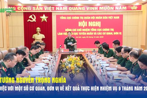 Đại tướng Nguyễn Trọng Nghĩa làm việc với một số cơ quan, đơn vị về kết quả thực hiện nhiệm vụ 9 tháng năm 2026