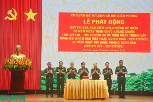 Cơ quan Bộ Tư lệnh Bộ đội Biên phòng phát động thi đua cao điểm chào mừng kỷ niệm Ngày toàn quốc kháng chiến và thành lập Quân đội nhân dân Việt Nam